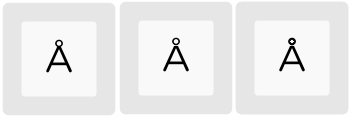 Current version, raised version and raised and a bit thicker &quot;dot&quot; version.