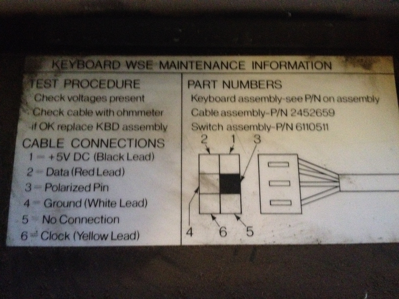 cleaned maintenance instructions