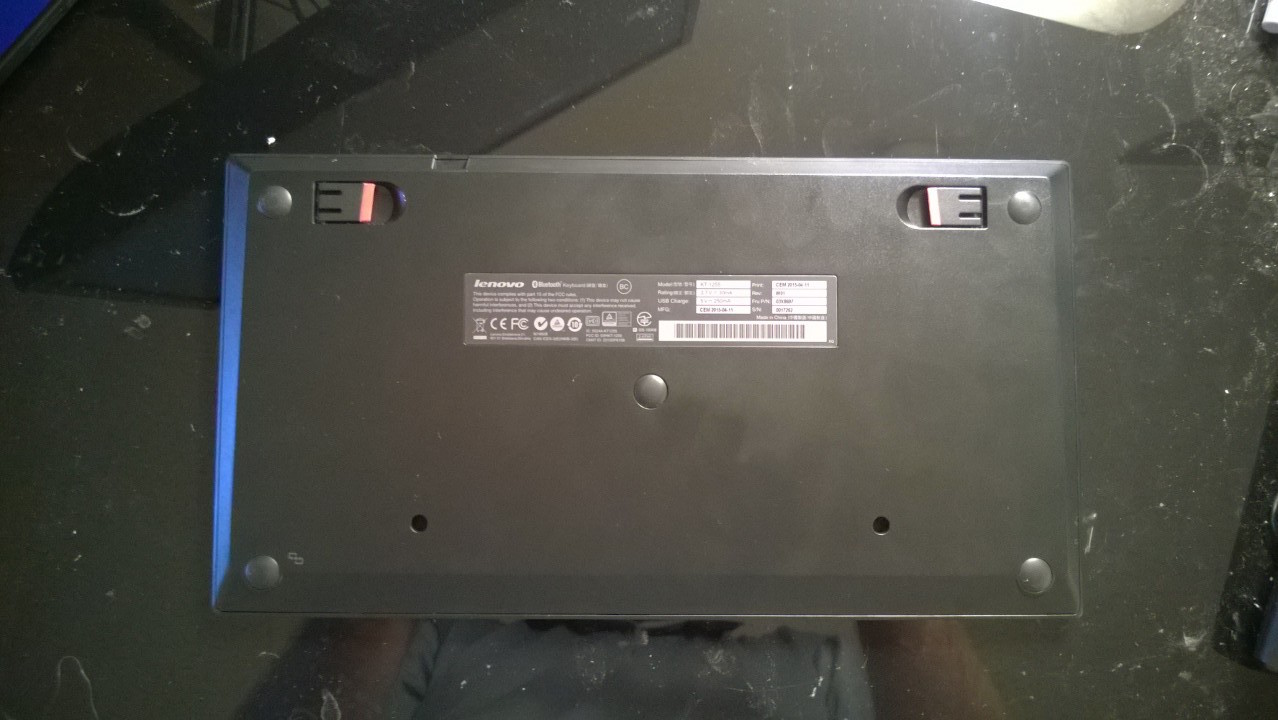 Rear of ThinkPad Bluetooth Keyboard