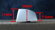 HiPro spacebar profile dimensions