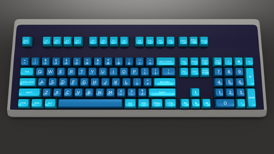 SA Dasher with BBJ and BO keycap colors on Cherry G80-style case