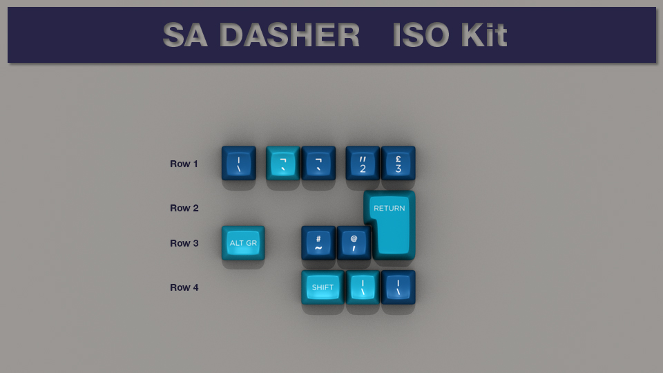 SA Dasher ISO Kit (with &quot;ALT GR&quot; keycap)