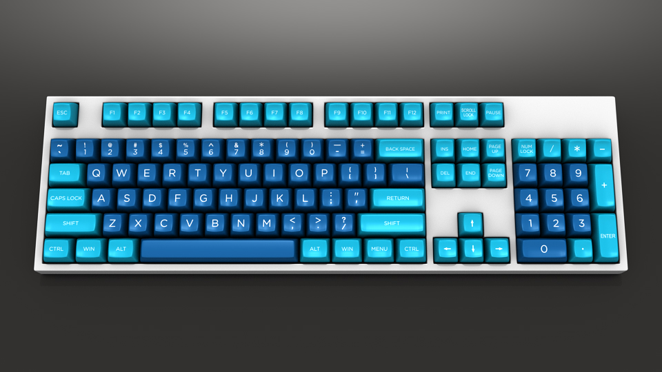 SA Dasher on white keyboard