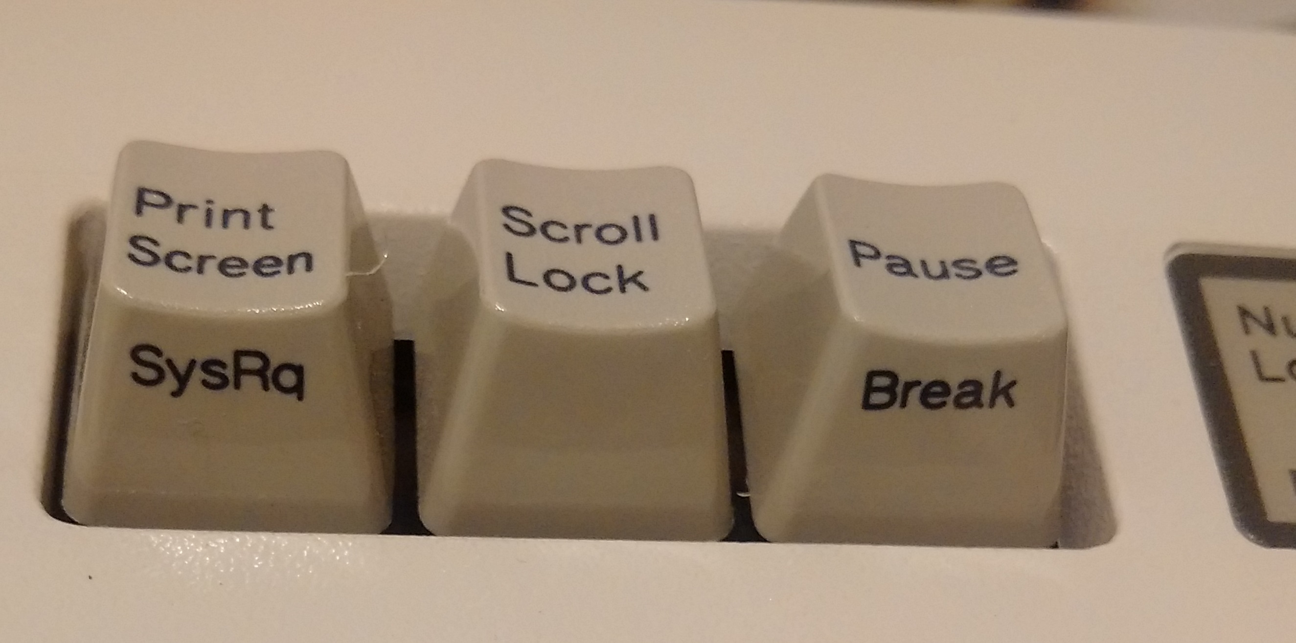 Newer Black SysRq Labelled Print Screen key