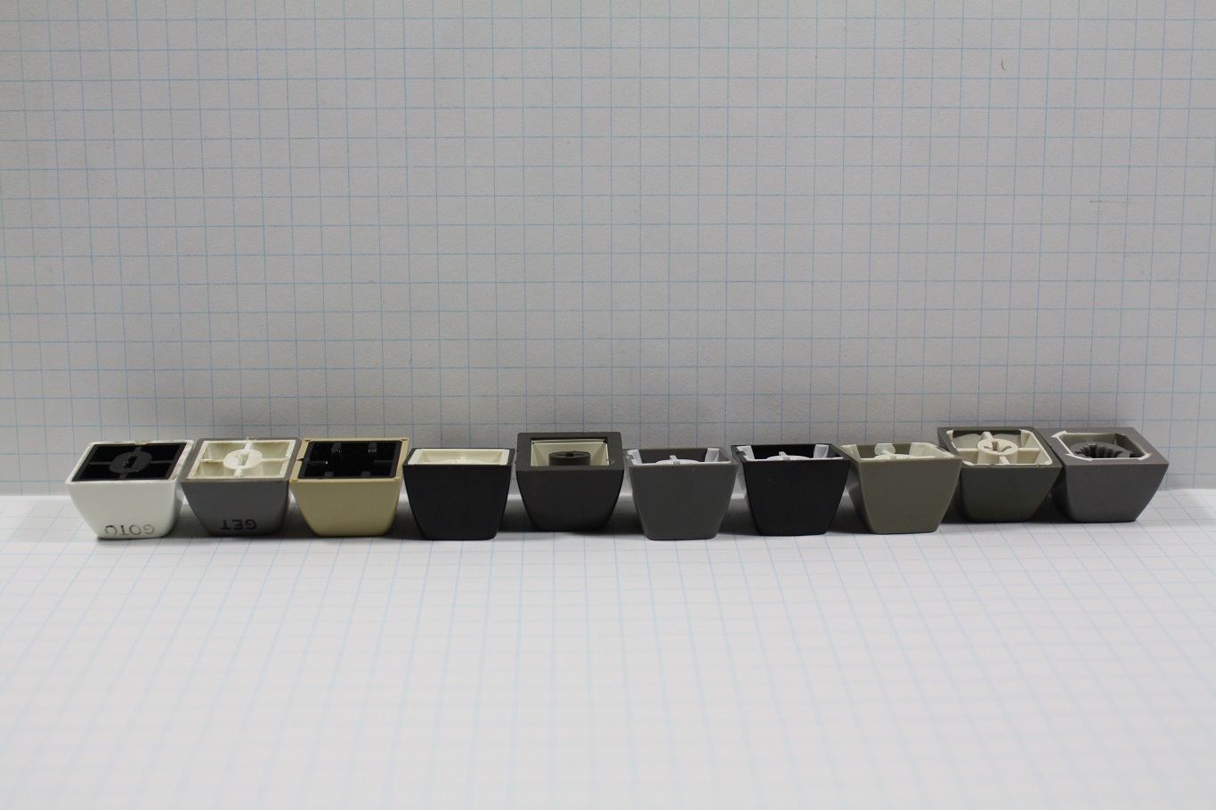 Key caps bottom 30 degree angle