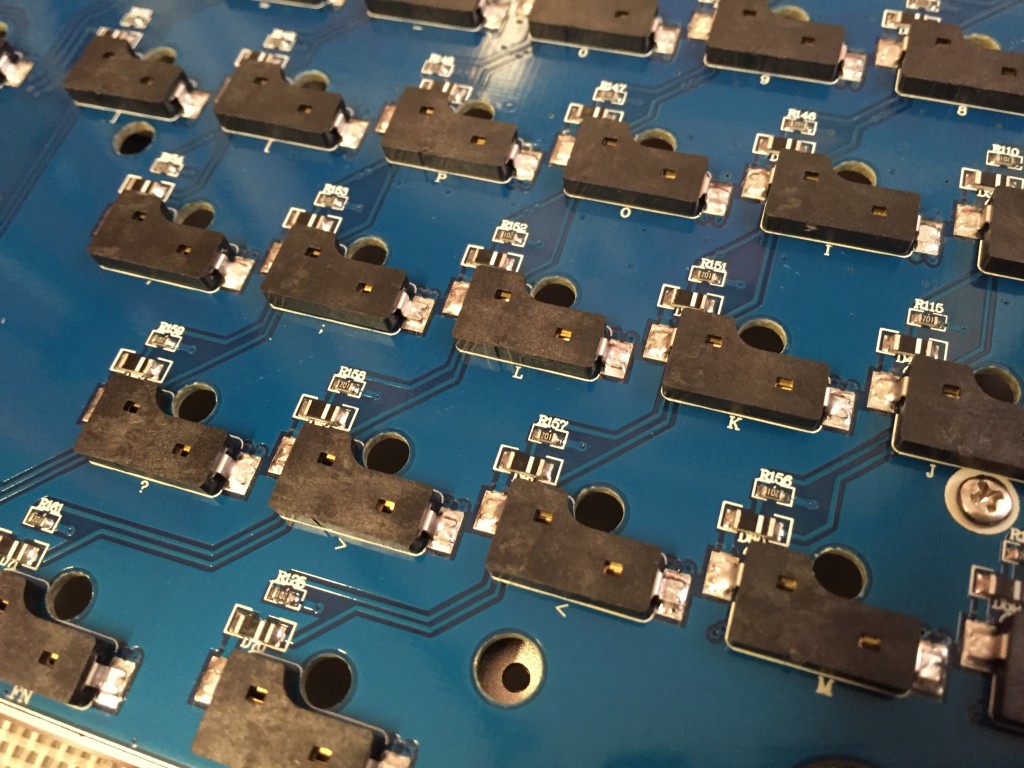 The back-side of the circuit board