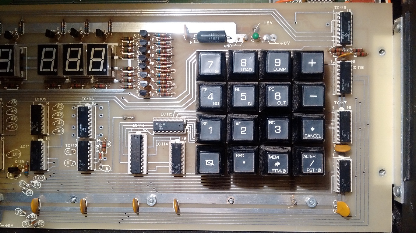 H8 Stackpole - H8 front panel computer board