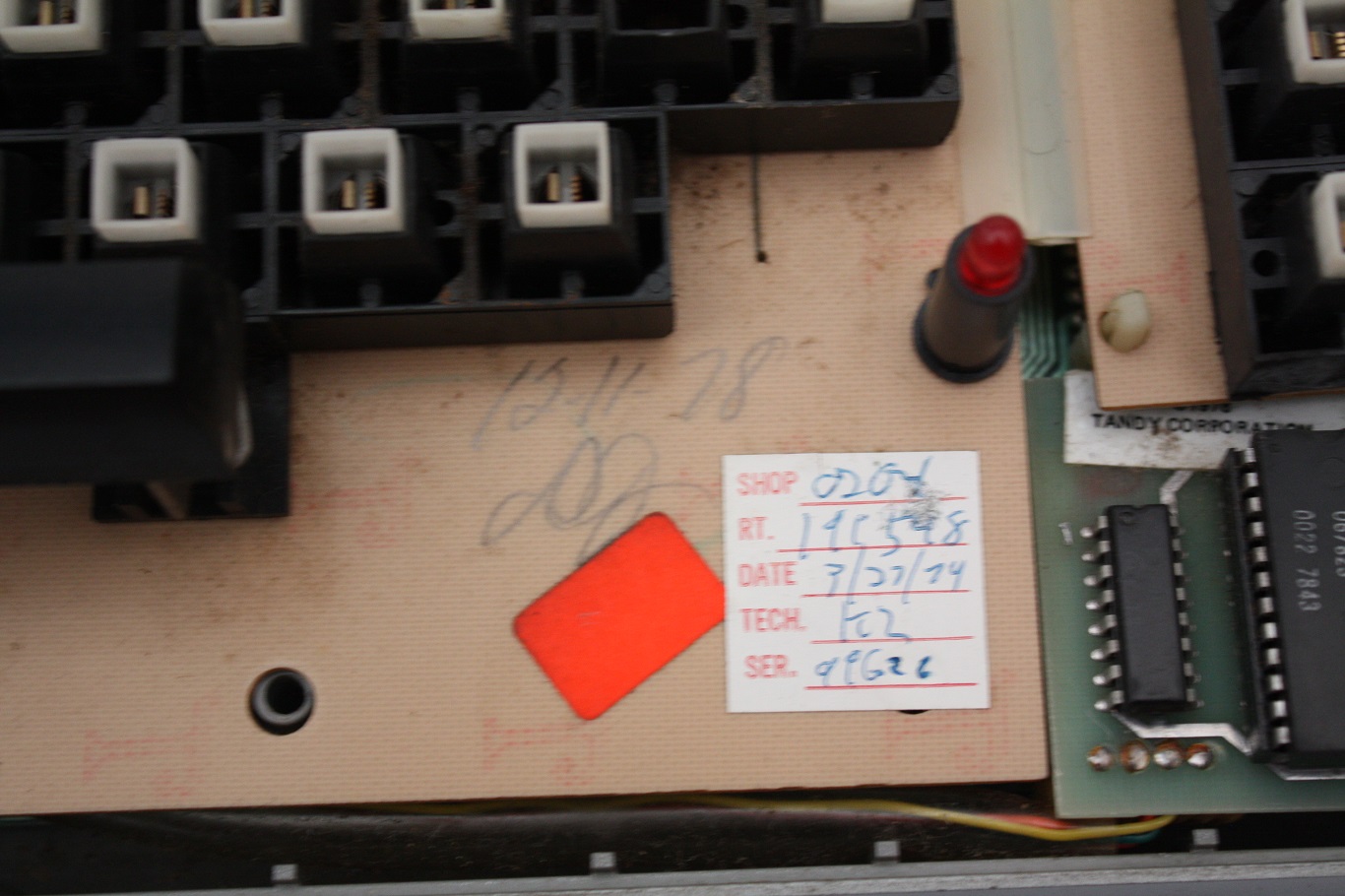 TRS-80 1 Hi-Tek - more keyboard markings