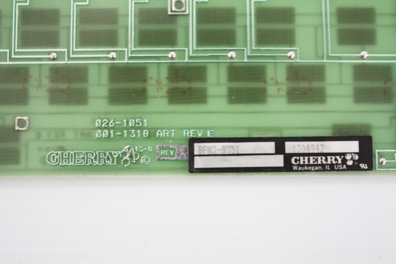Cherry KFN3-8351 - PCB label close-up