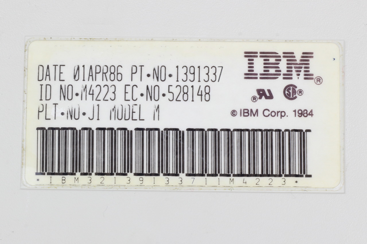 The birth certificate on the back states that to this day this keyboard is 30 years old.