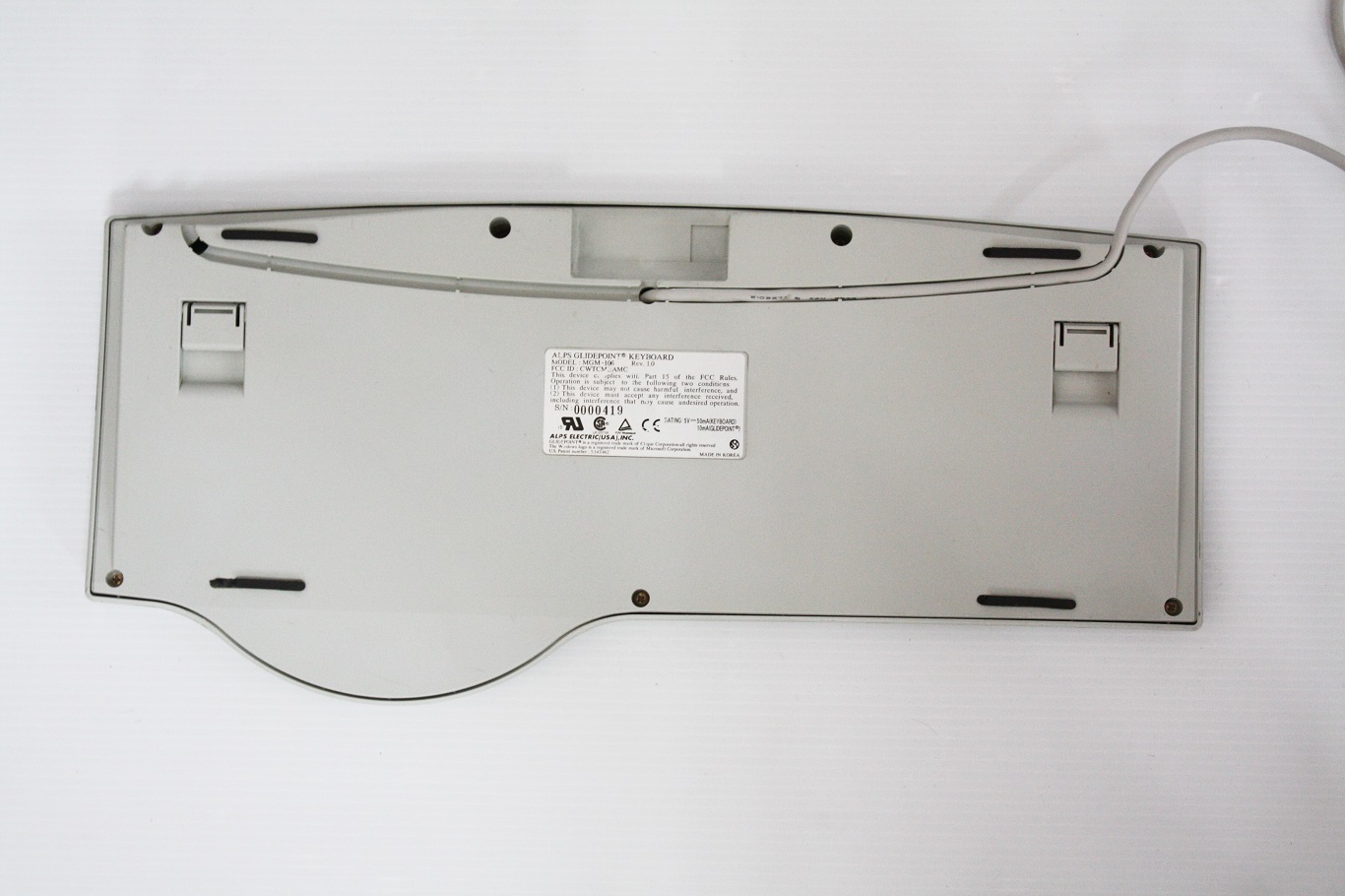 Alps Glidepoint Mac - keyboard back