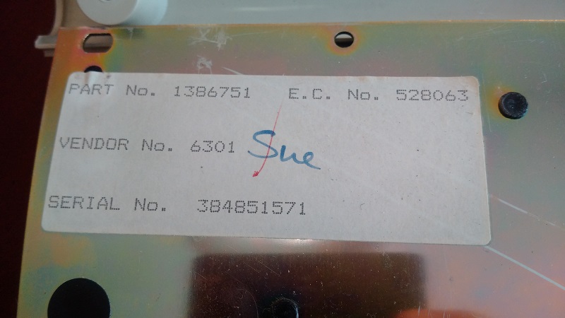 Date: 13JAN86<br />Note: A serial number?