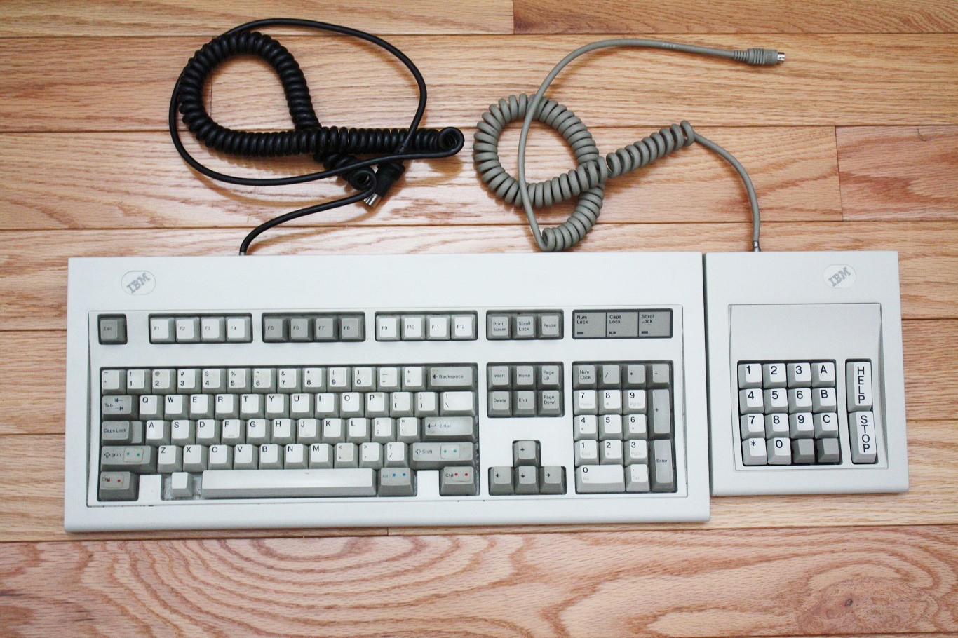 IBM Screen Reader Pad - next to normal Model M for size comparison