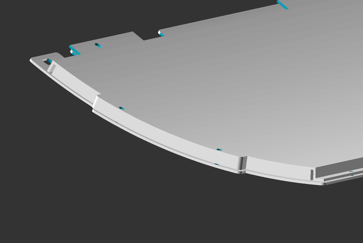Parts merged with the only spacing to simulate the PCB