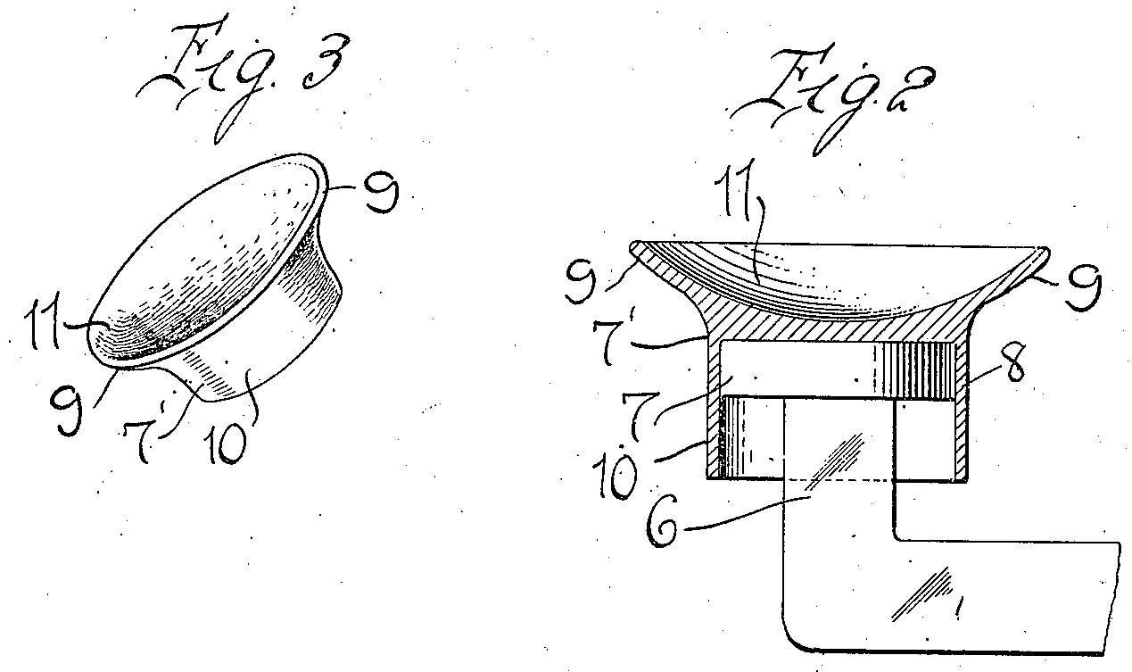 Concave keycap by Richard D. Scott (US1148721)