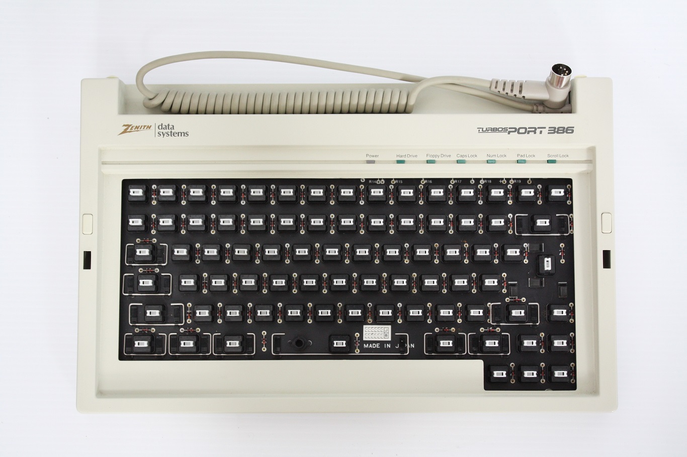 Zenith TurbosPORT 386 - keyboard with key caps removed