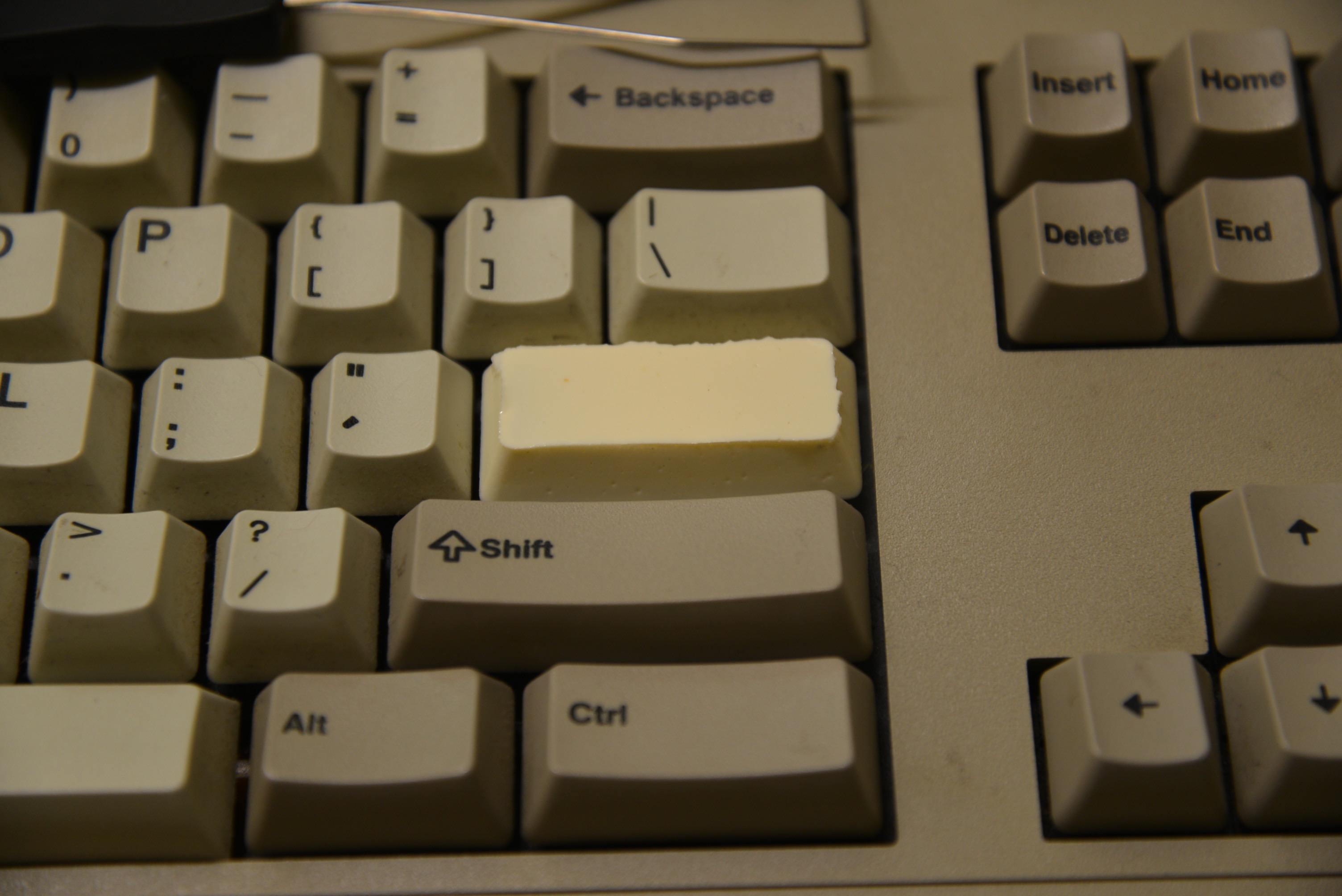 Sitting happily on the board.