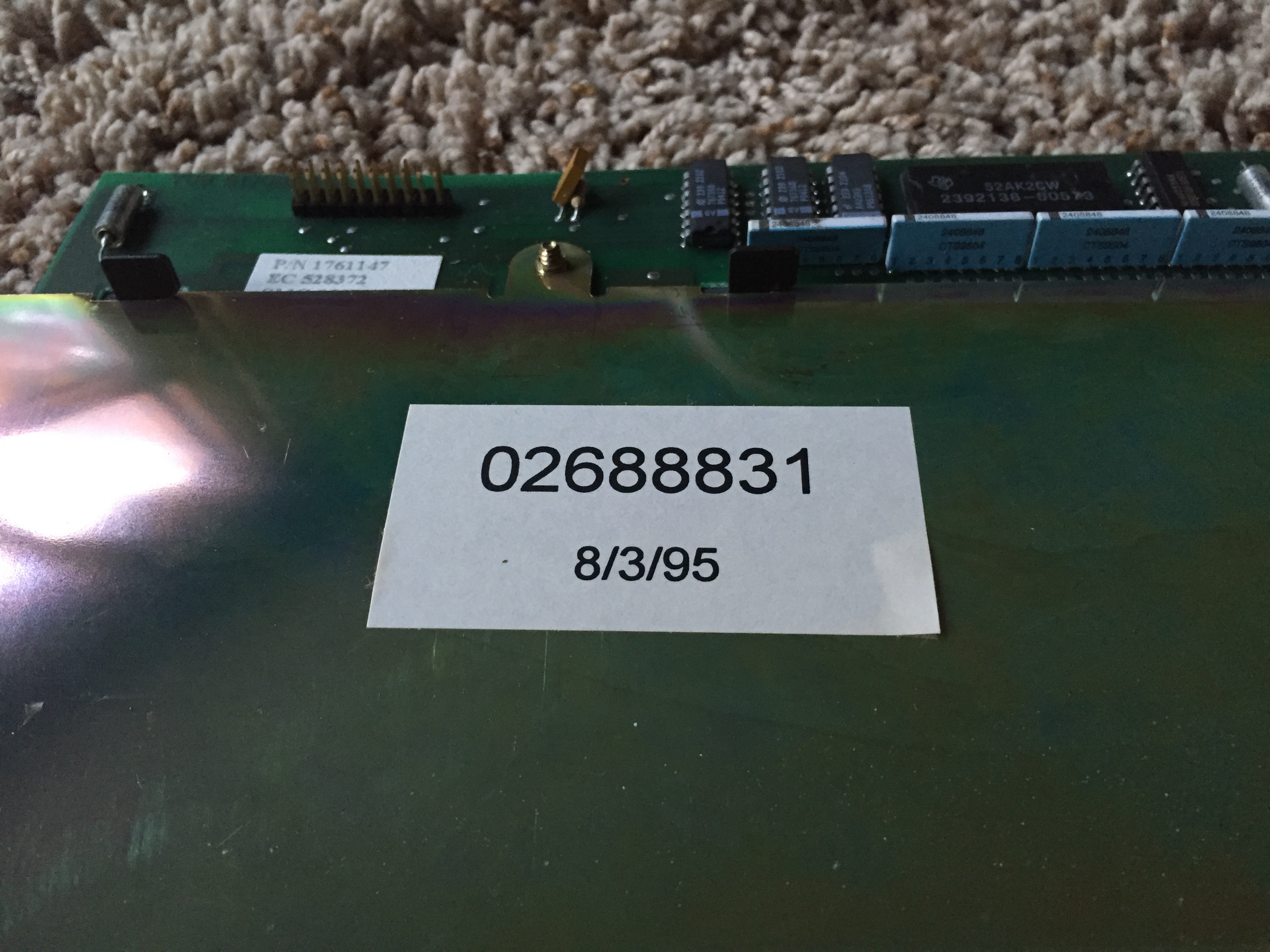 Assembly backplate label