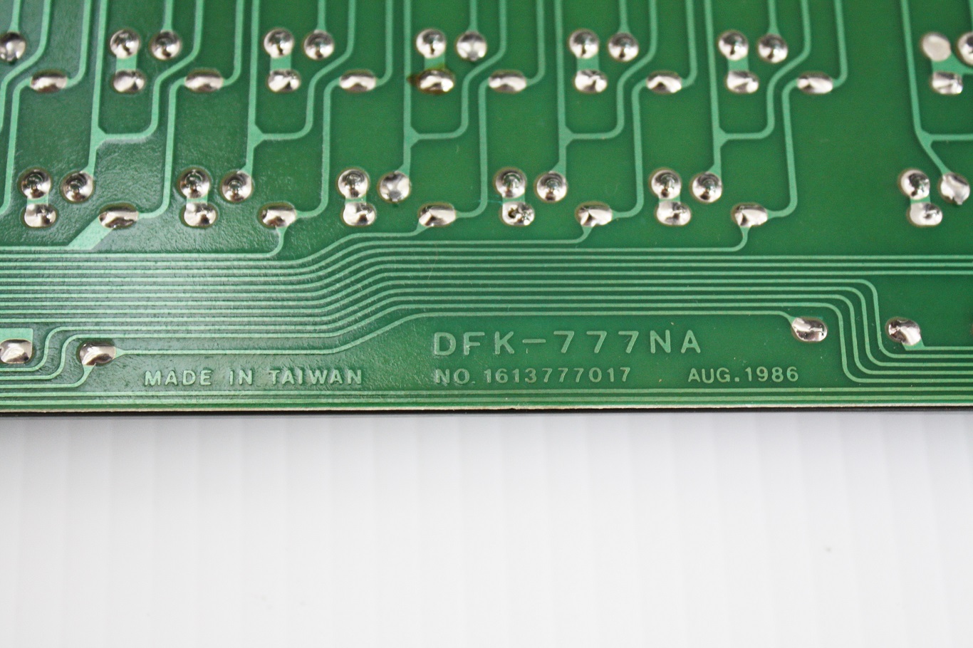 Computerland Blue Alps - DFK-777NA August 1986 back markings