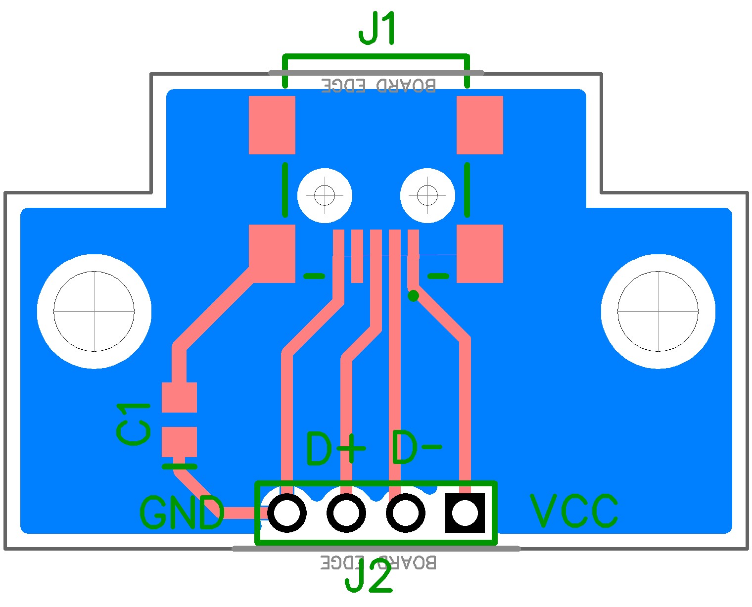 USB-Mini connector PCB