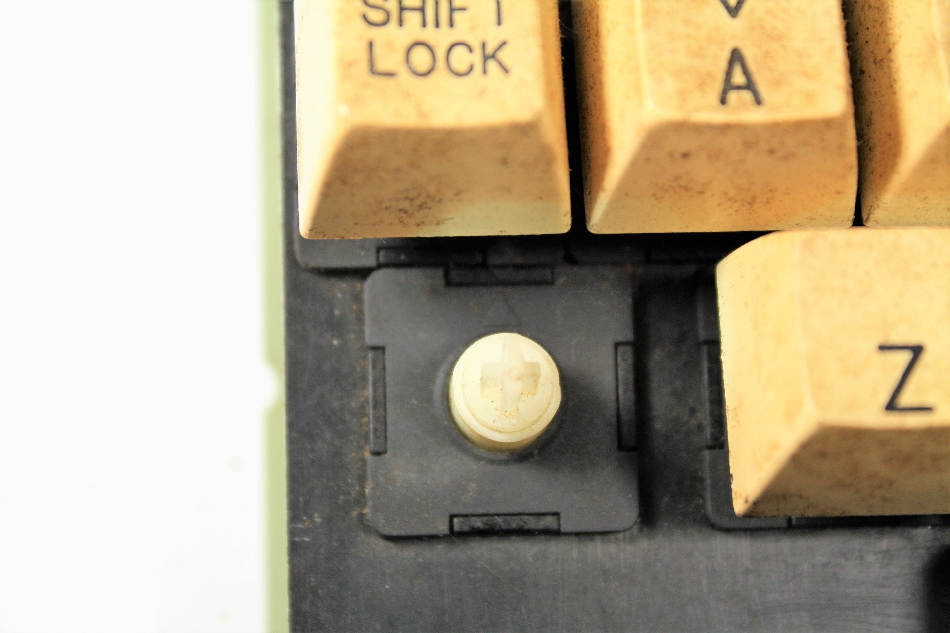 Bendix keyboard - key switch overhead view