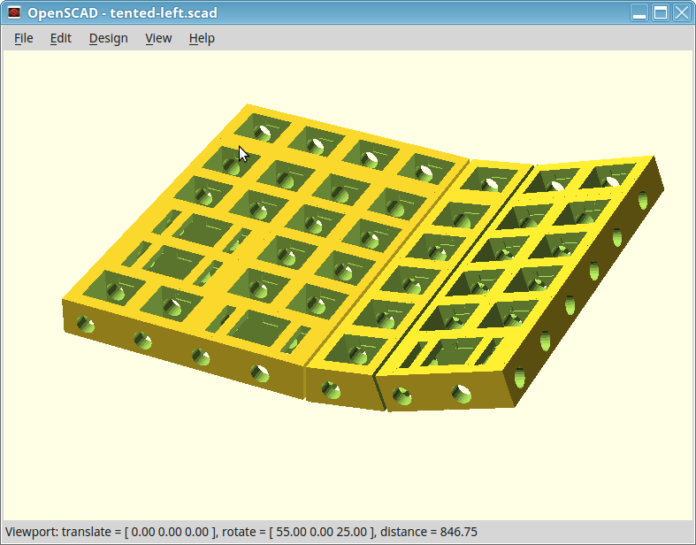 3D model of the left split