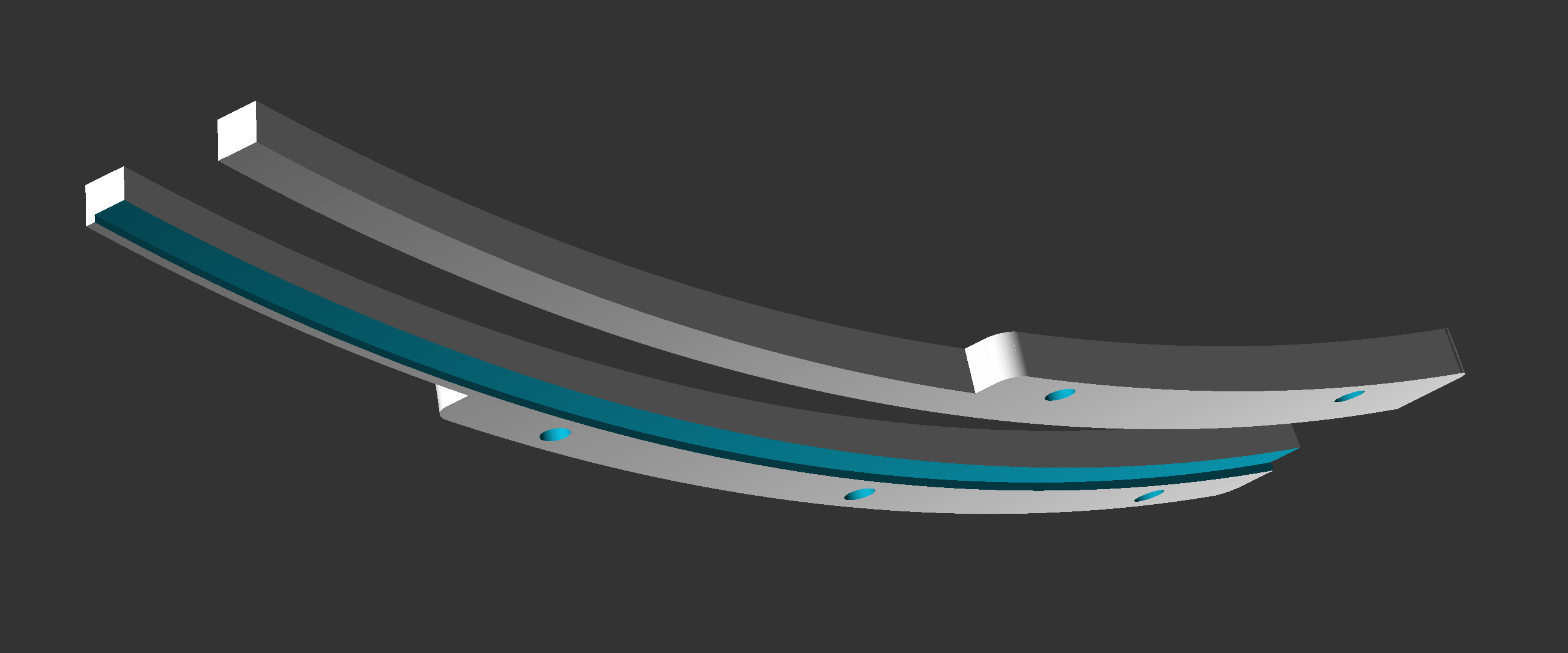 Bottom view (with notch on left spacer for PCB)