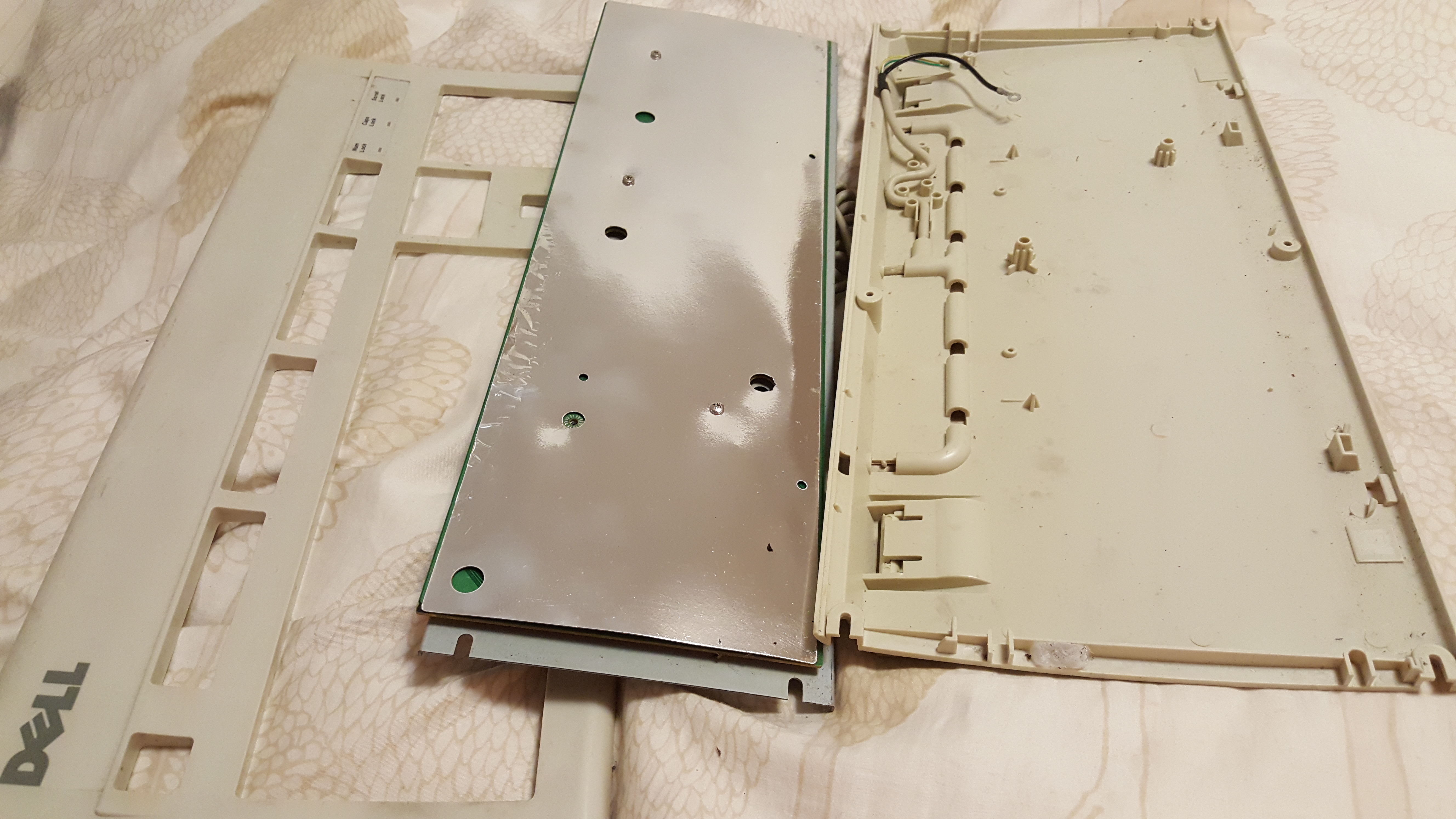 Maybe a little water got into the edge of the foil?