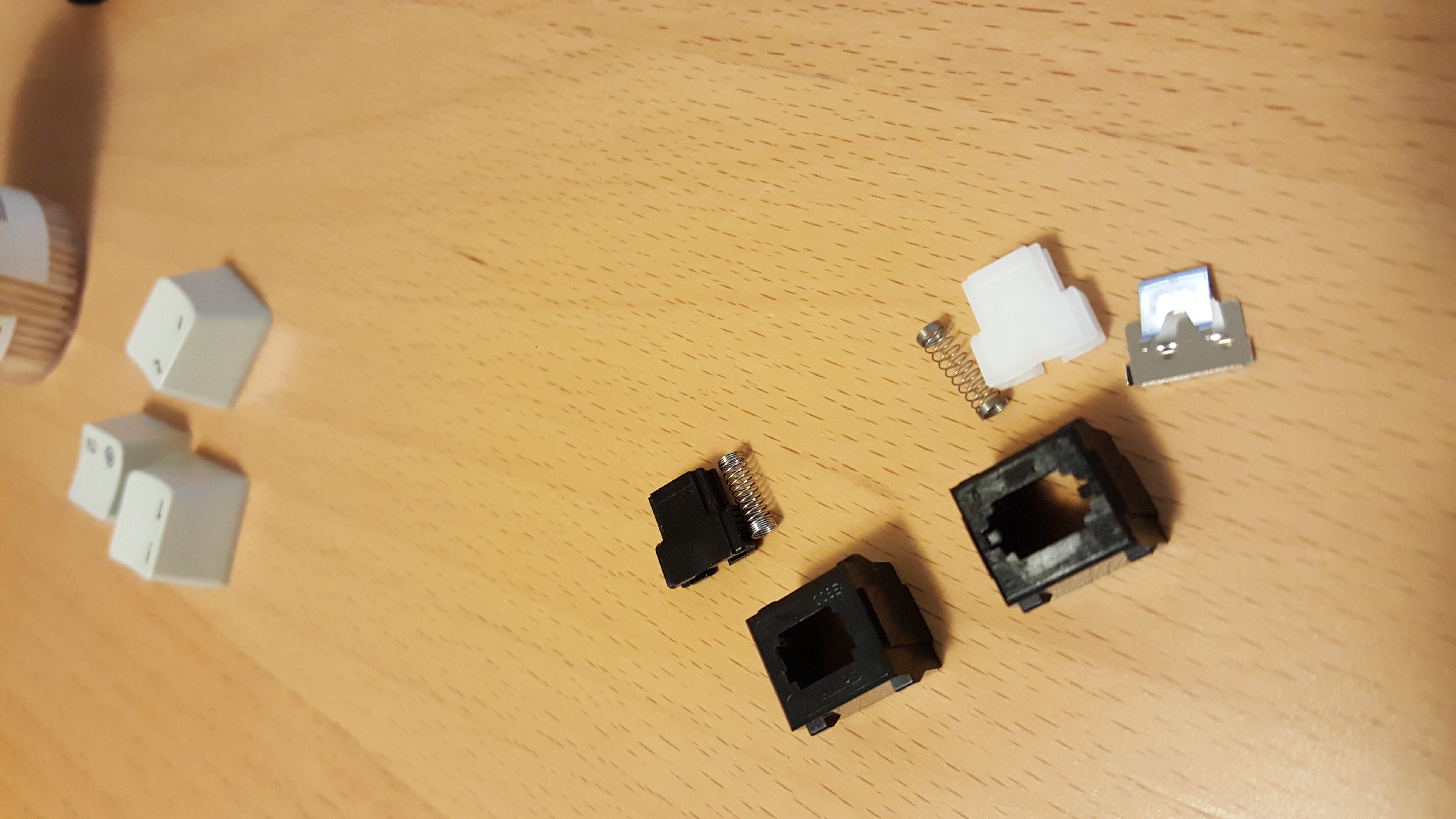 Just a few pics I took to compare a Black ALPS switch to one of my OG Pine Whites from my NOS NTC KB-6251EA.