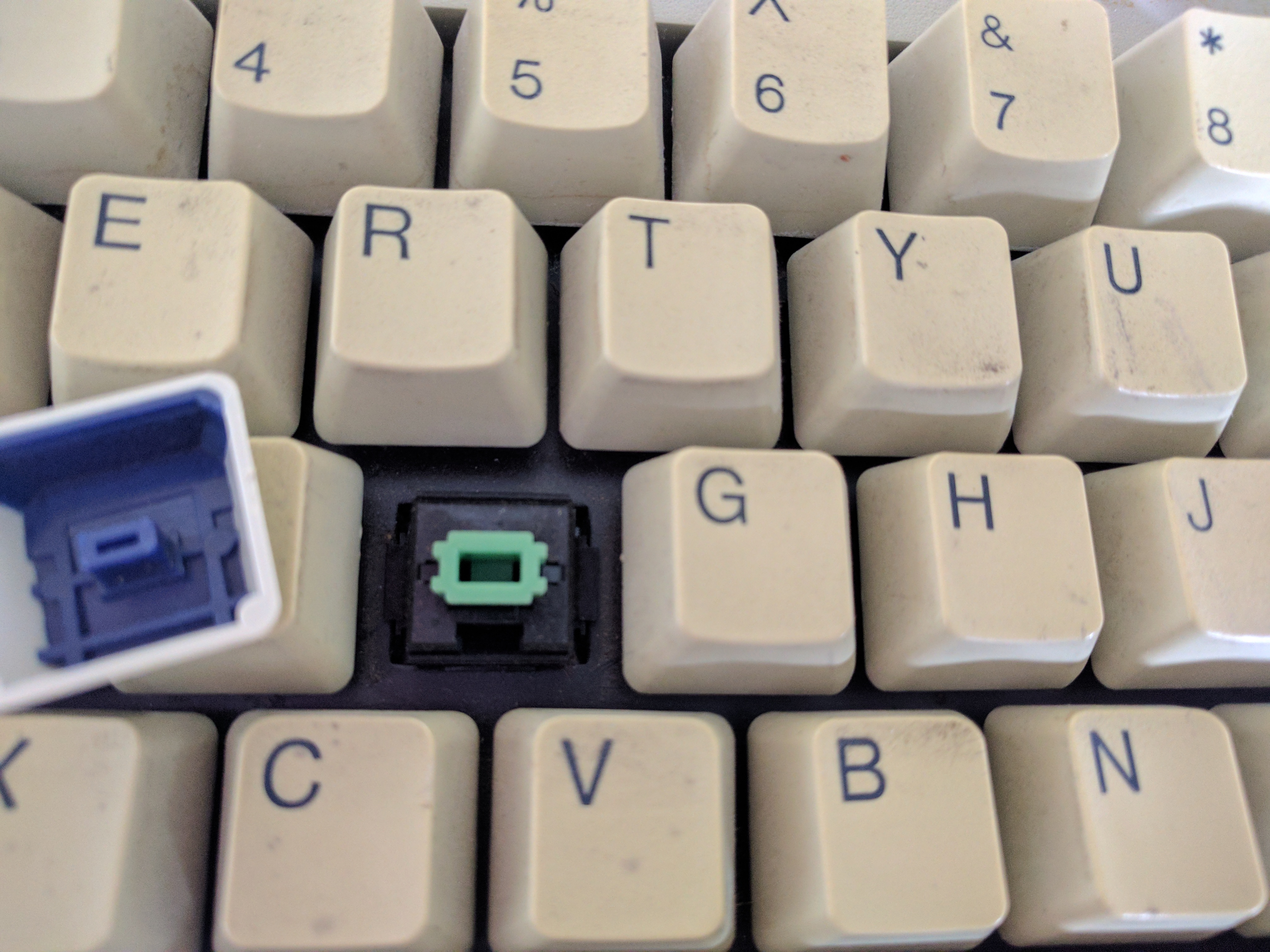 Alphas with keycap removed