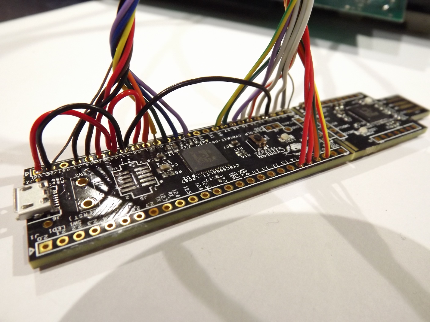 wire connections to the PSoC