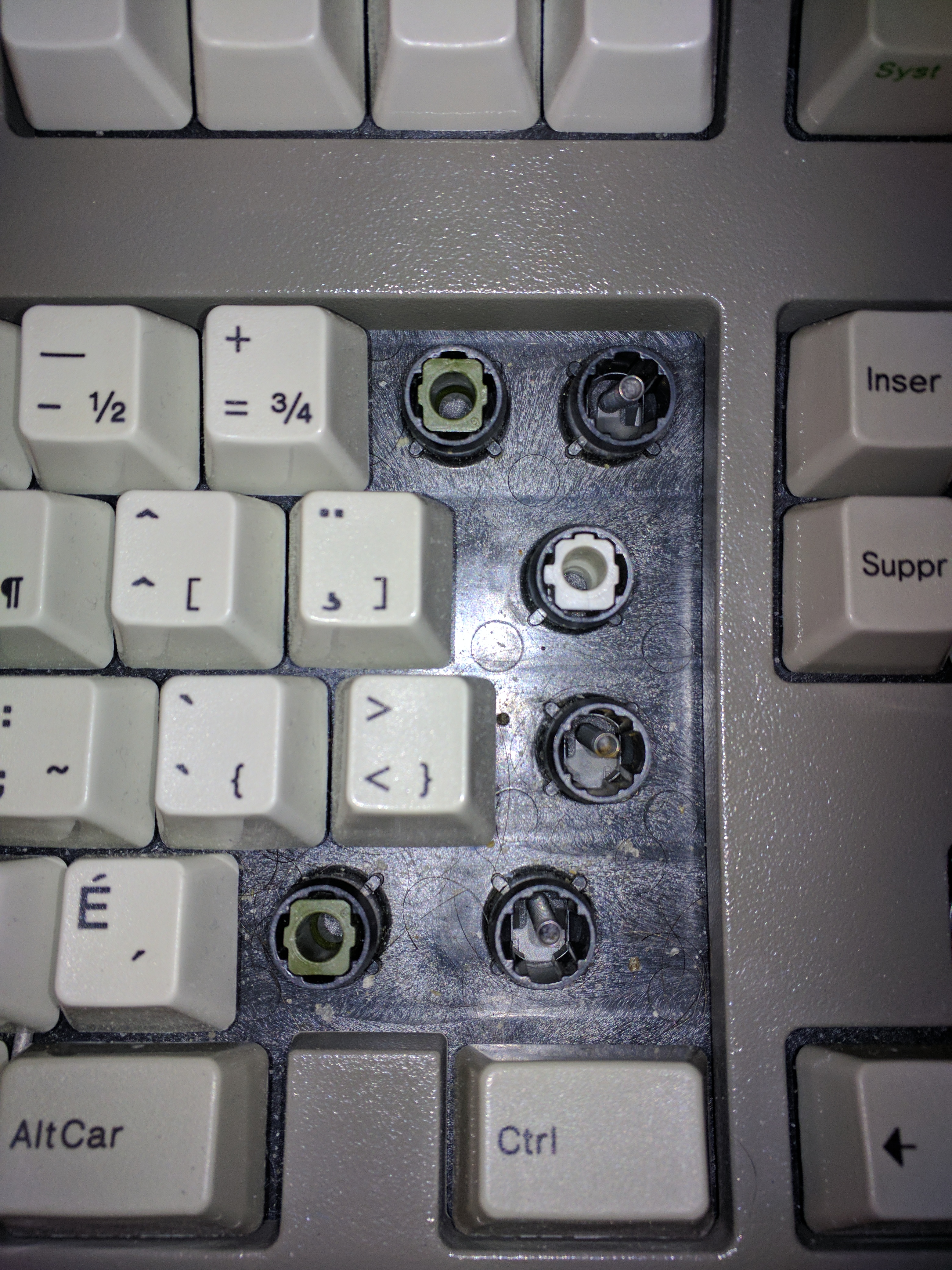 Model M stabilizer inserts, ISO Enter and horizontal keys