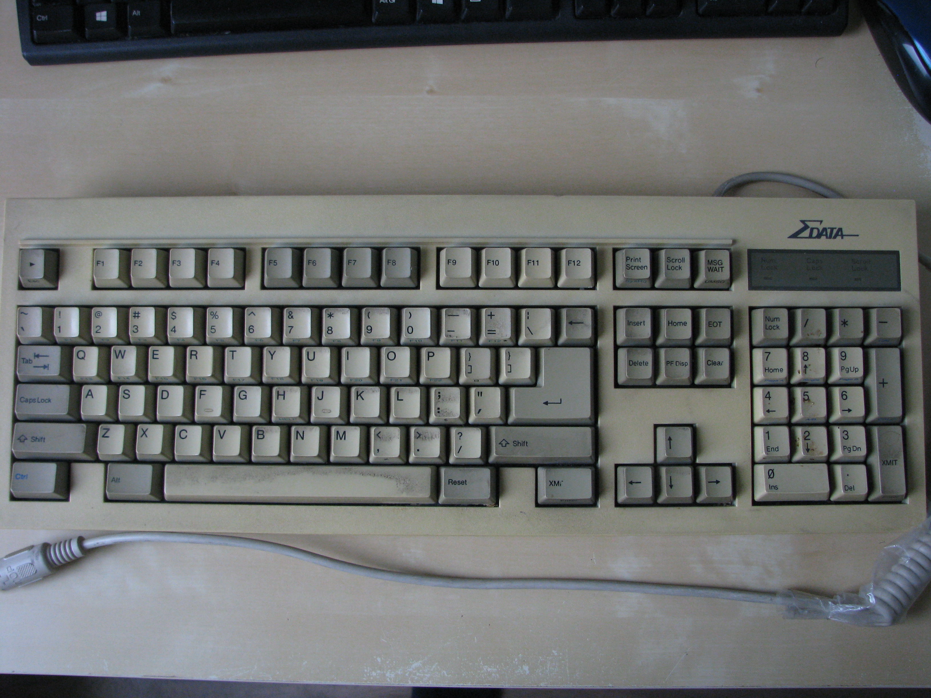 Keyboard from the top