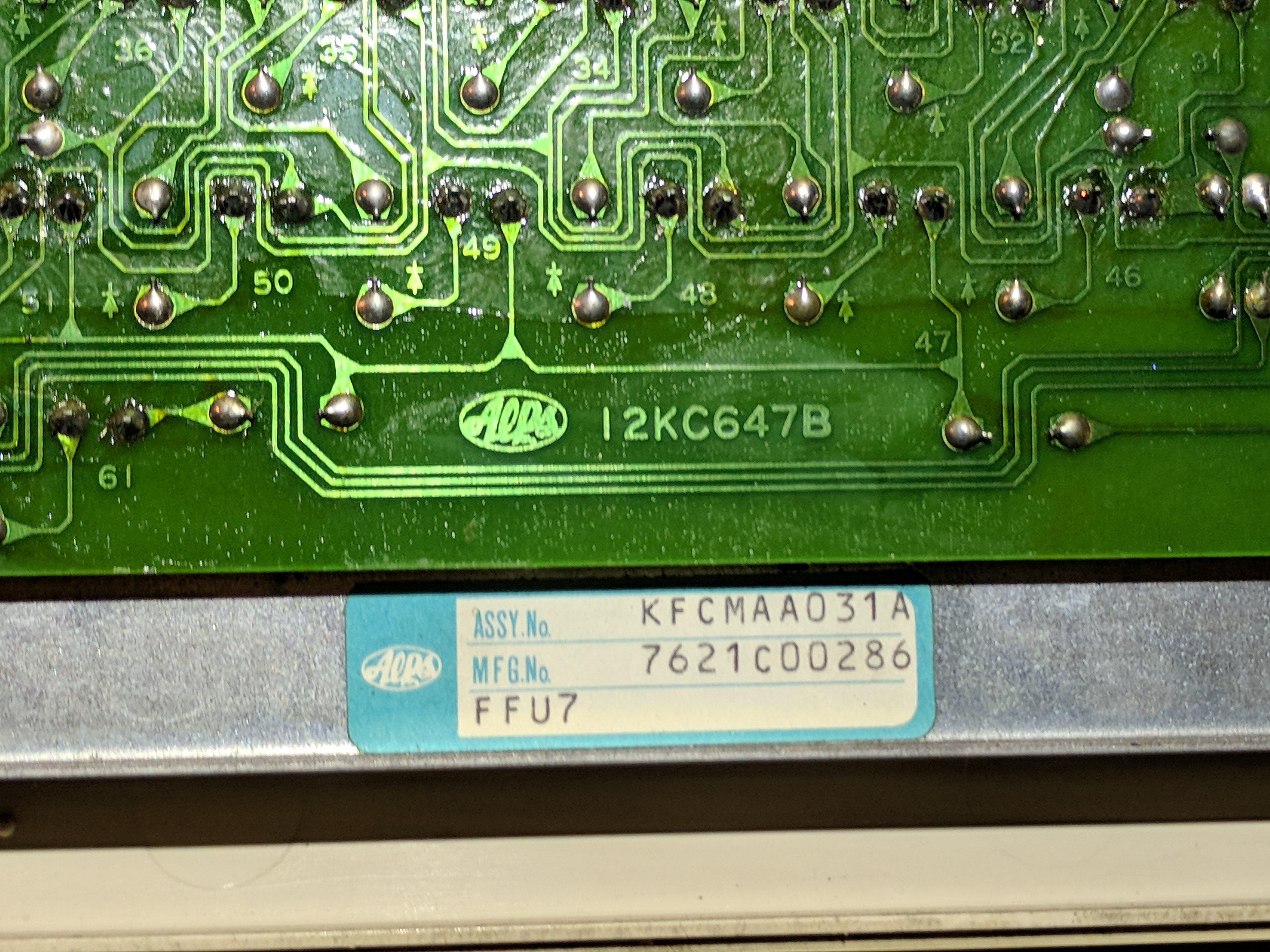 Data code of the board