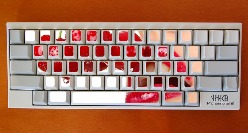 Image mapped to key caps