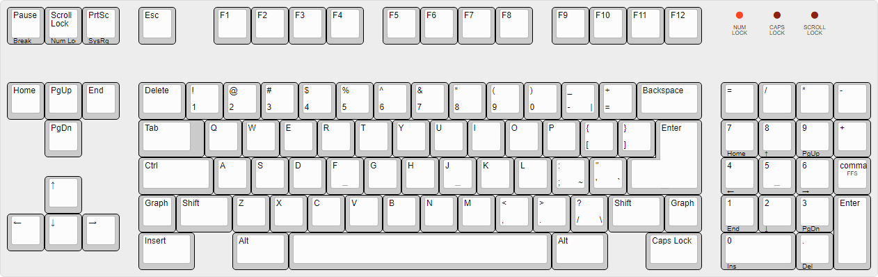 "Left Enhanced" keyboard layout (NSBAE Enter, US national layout). Note the stepped Tab key as well.