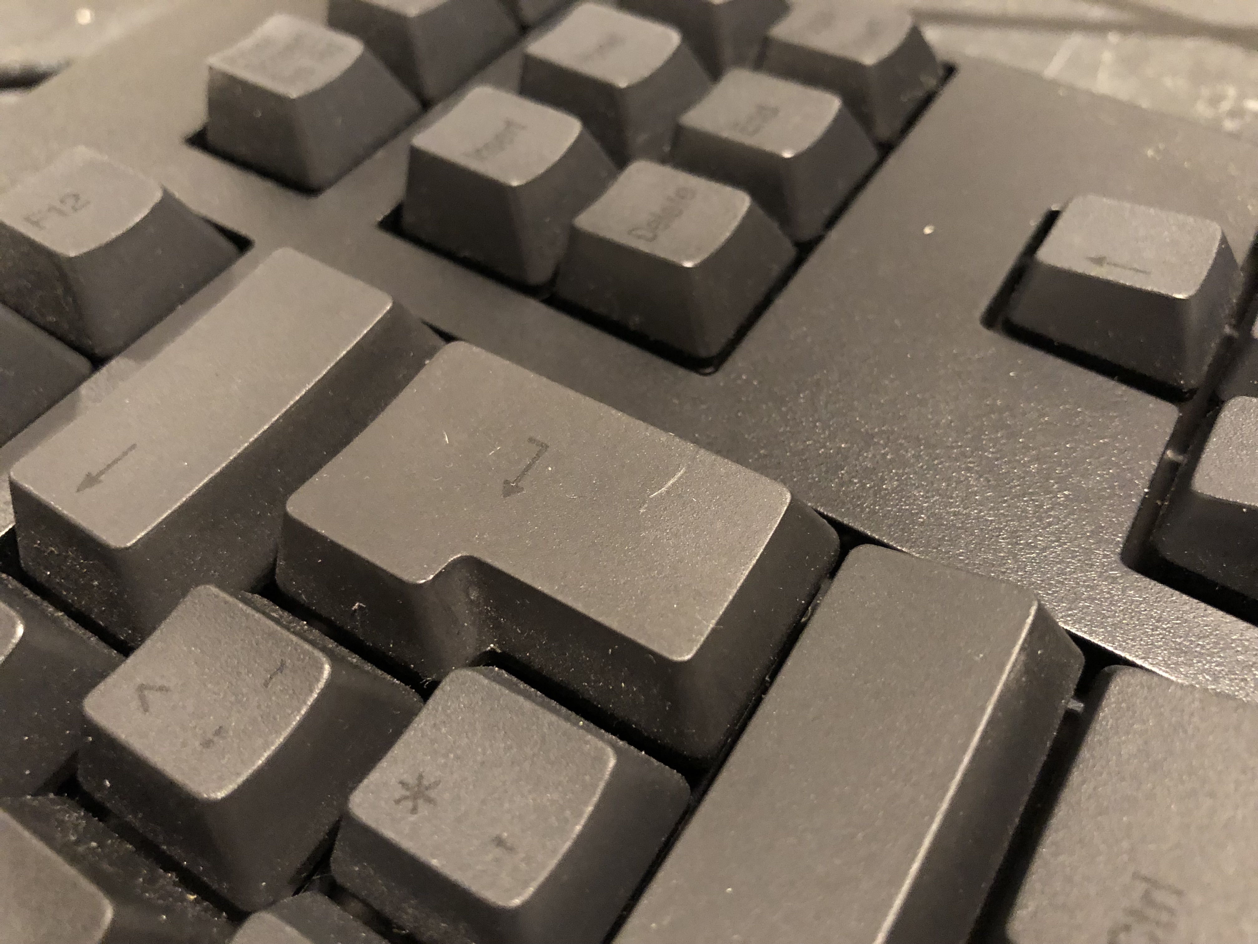 Scratch on enter key