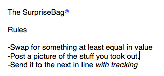 The rules for the SurpriseBag