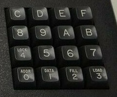 4×4 numpad for hex numbers.