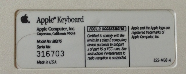 Label on Apple M0116