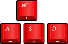 Cursor keys--WASD.svg