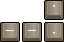 Cursor keys--Apple III.svg