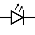 Circuit symbol--Light-emitting diode.svg